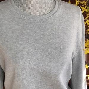 Tory Burch Sport Heather Gray Cotton Cashmere Sweatshirt Size Medium